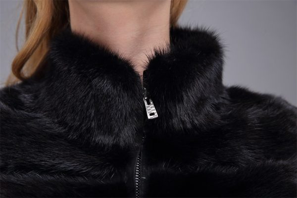 Genuine mink fur removable vest