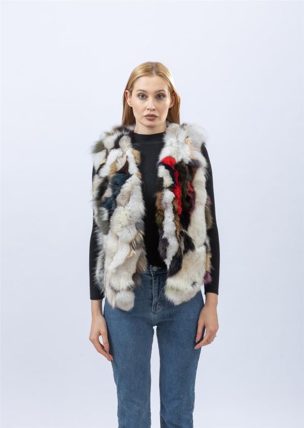 Women's Natural Fox Fur Vest