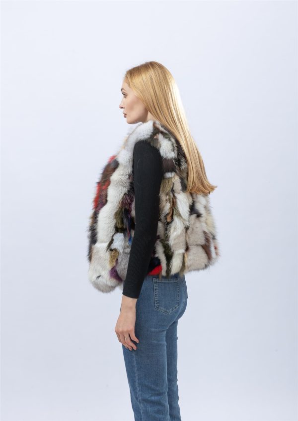 Women's Natural Fox Fur Vest