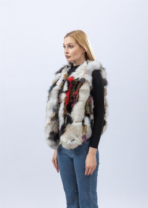 Women's Natural Fox Fur Vest