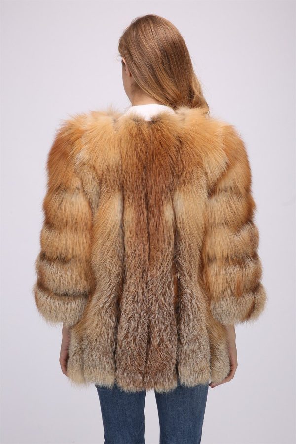 Women's Natural Red Fox Fur Coat