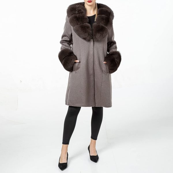 Women's long wool coat