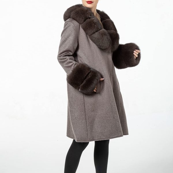 Women's long wool coat