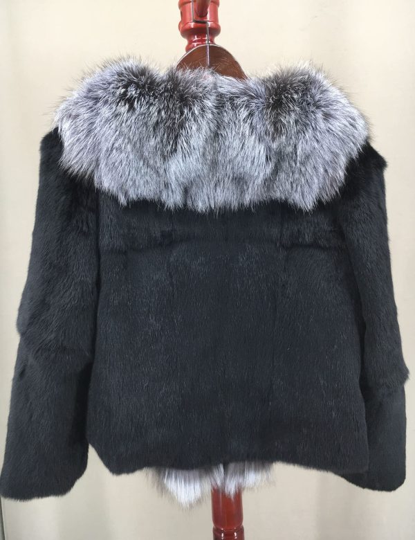 Women's real rabbit fur coat