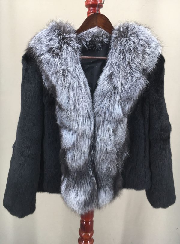 Women's real rabbit fur coat